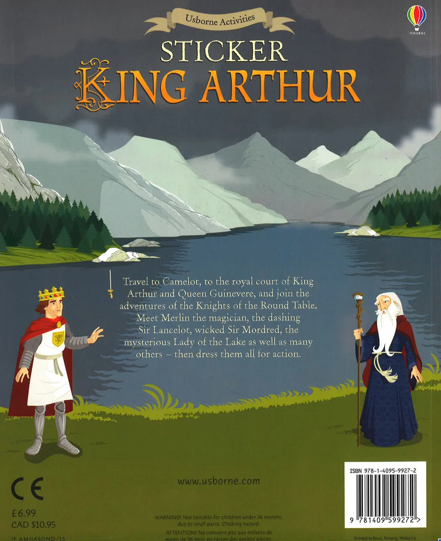 Usbourne Activities Sticker King Arthur - with over 140 stickers!