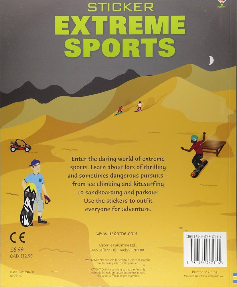 Usborne Activities - Sticker Dressing Extreme Sports