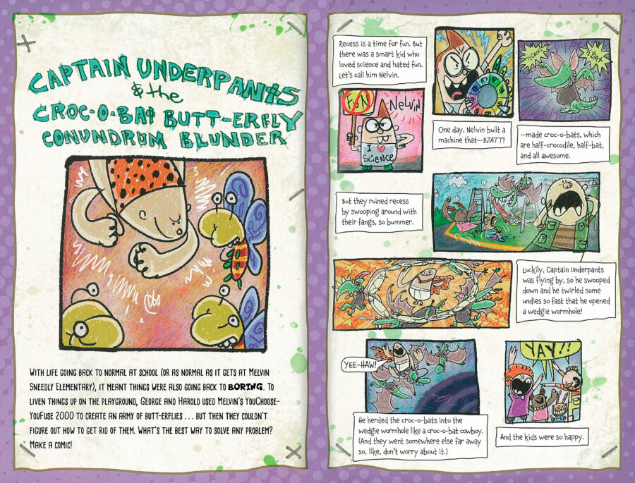 Captain Underpants Prank Power Guidebook (from the creator of Dogman) With Hologram Cover!