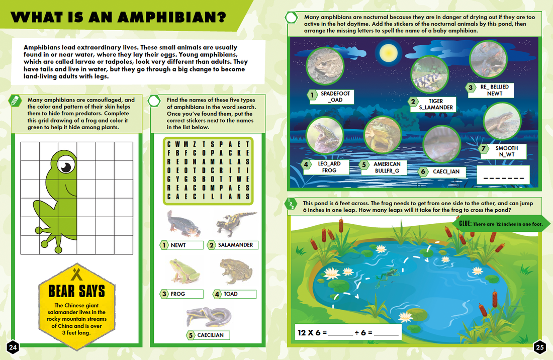 Bear Grylls Reptiles and Amphibians Sticker Activity Book