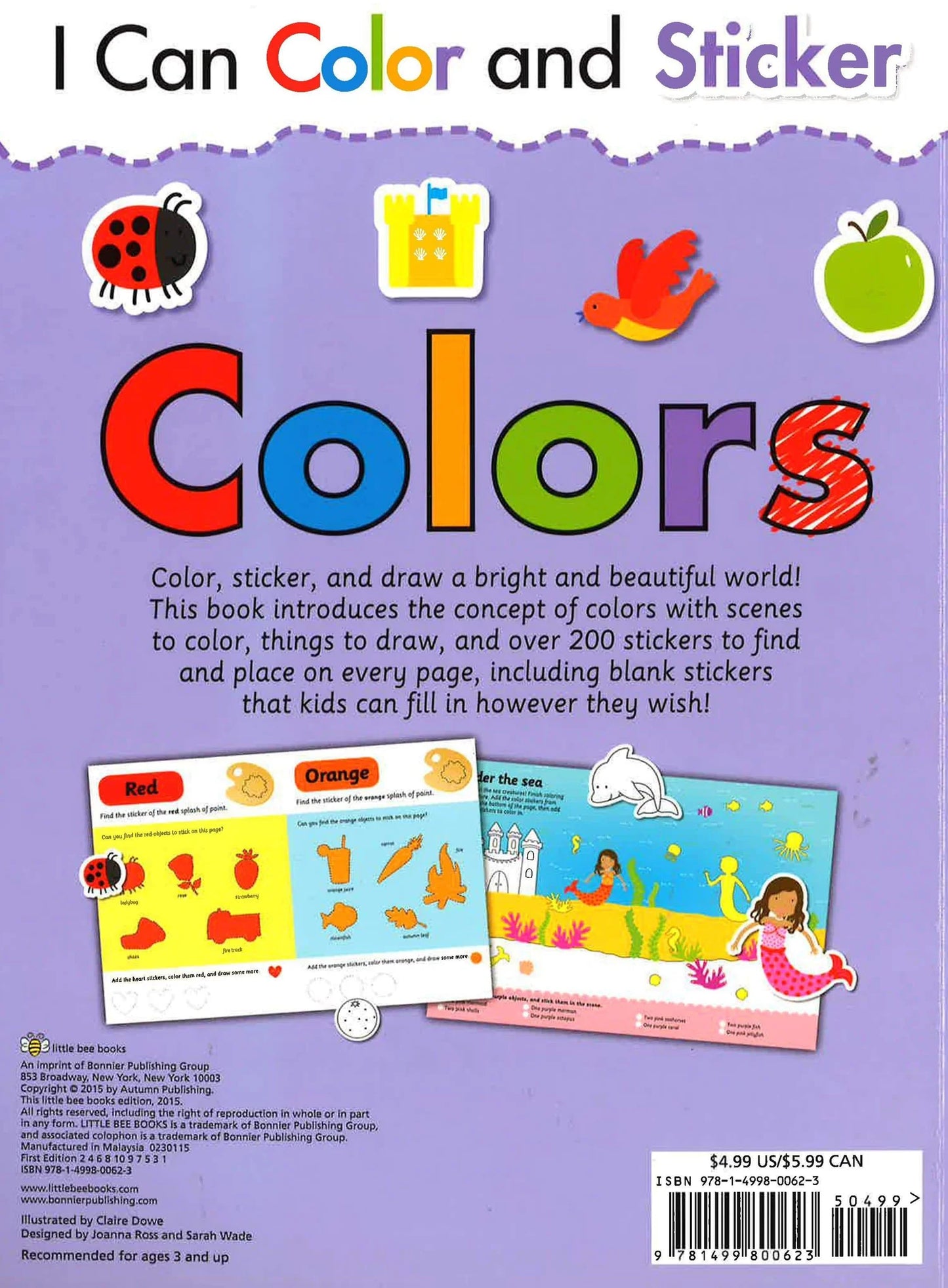 I Can Colour and Sticker Colours (with 200 stickers!)