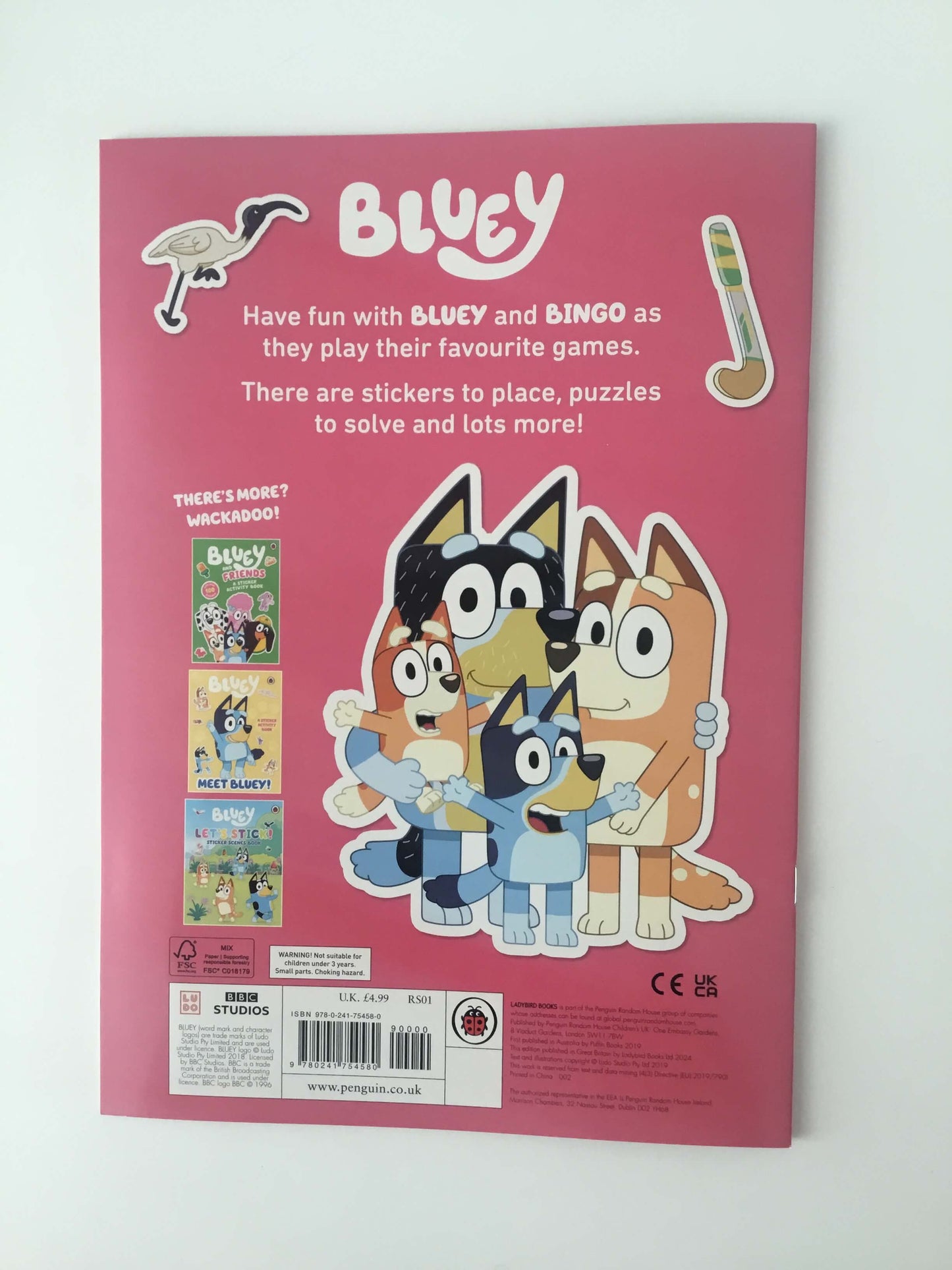 Bluey Sticker Activity Book - Time to Play! (with over 80 stickers)