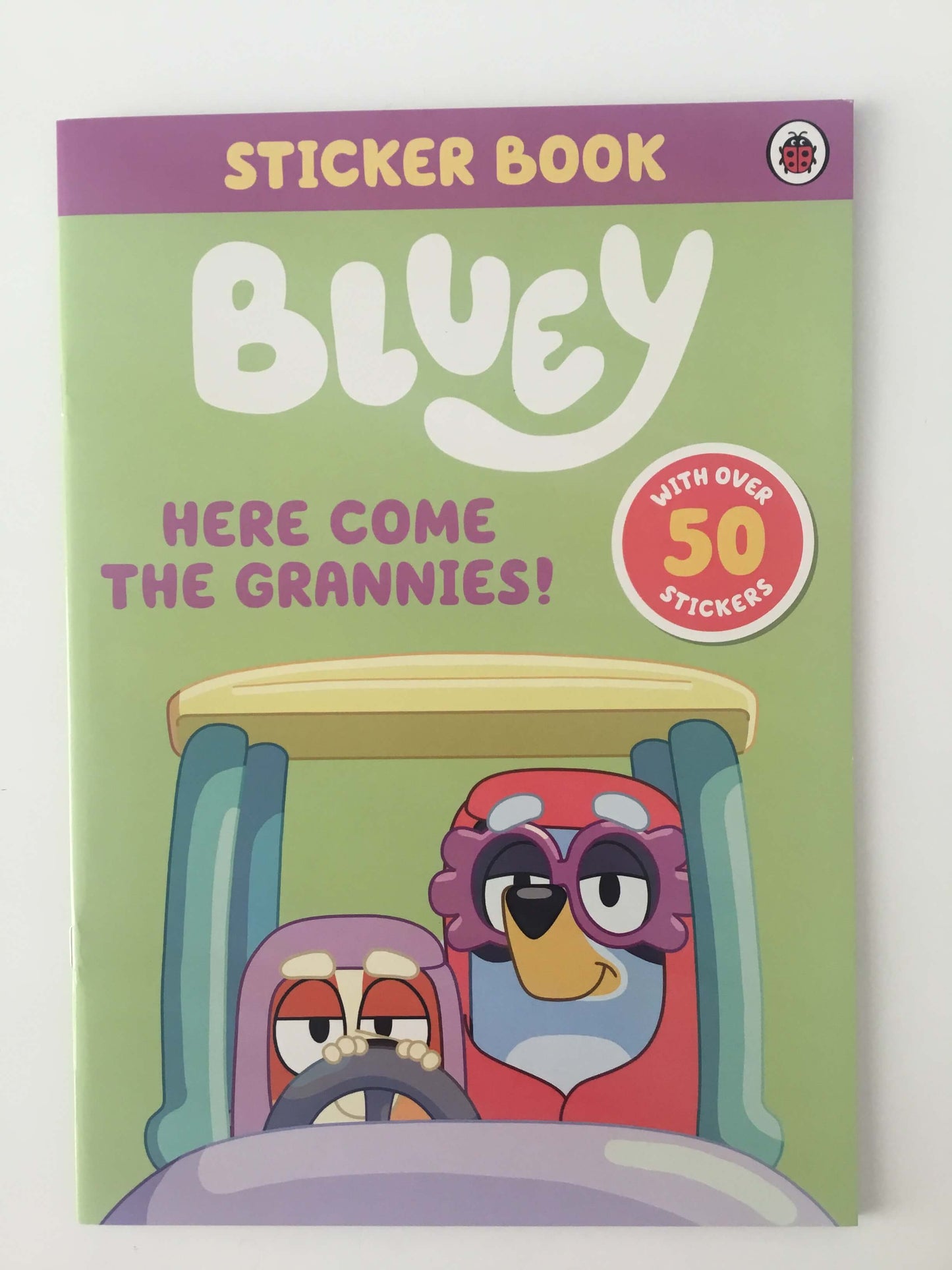 Bluey Sticker Activity Book - Here Come the Grannies! (with over 50 stickers)