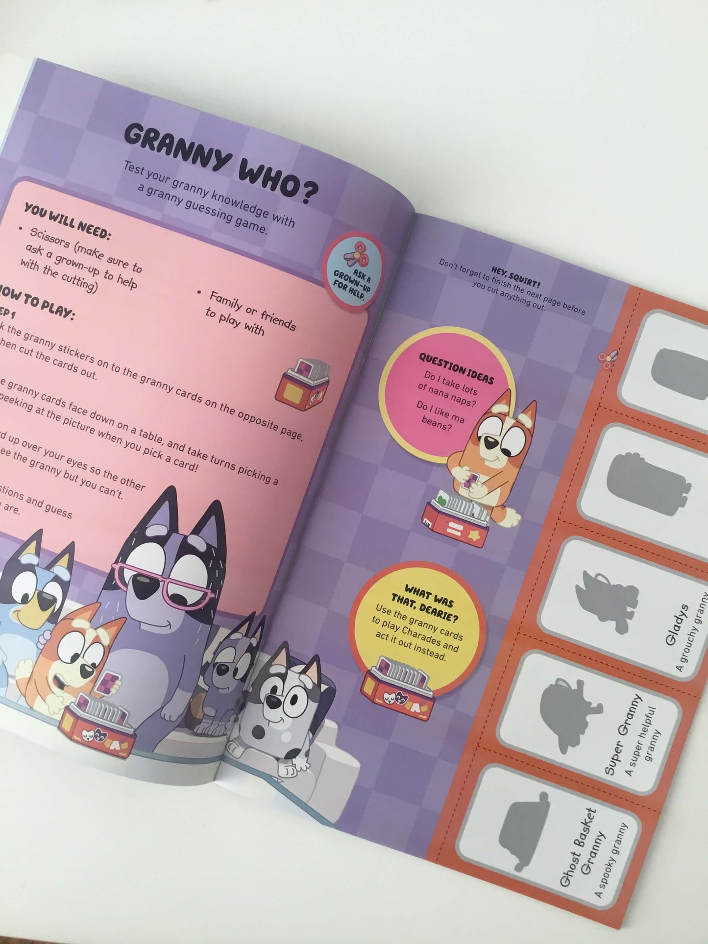 Bluey Sticker Activity Book - Here Come the Grannies! (with over 50 stickers)