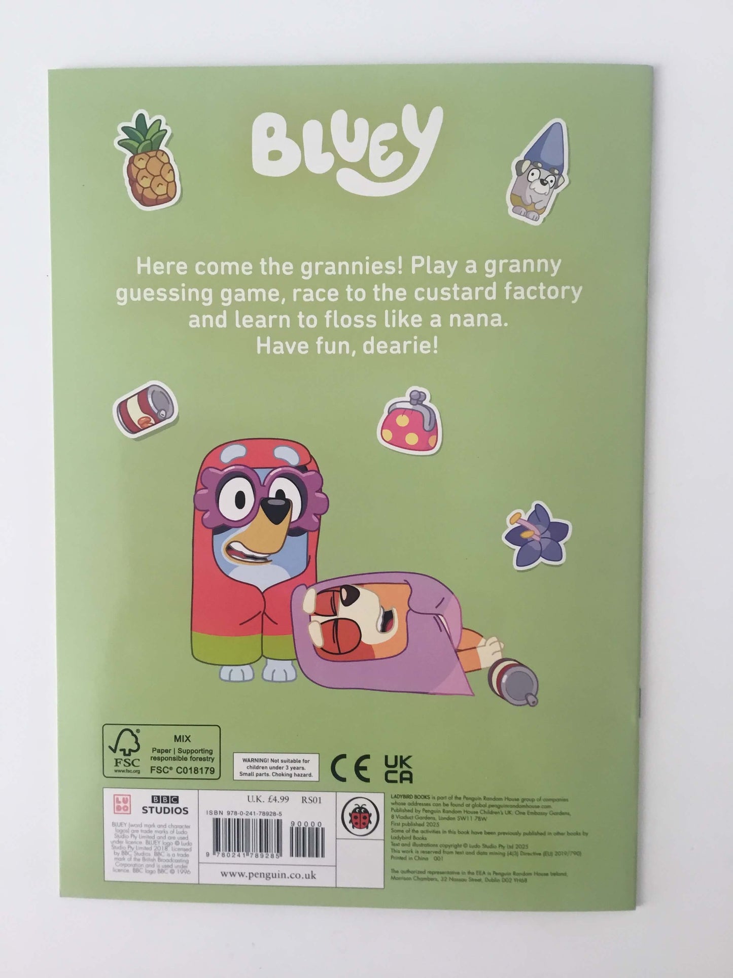 Bluey Sticker Activity Book - Here Come the Grannies! (with over 50 stickers)