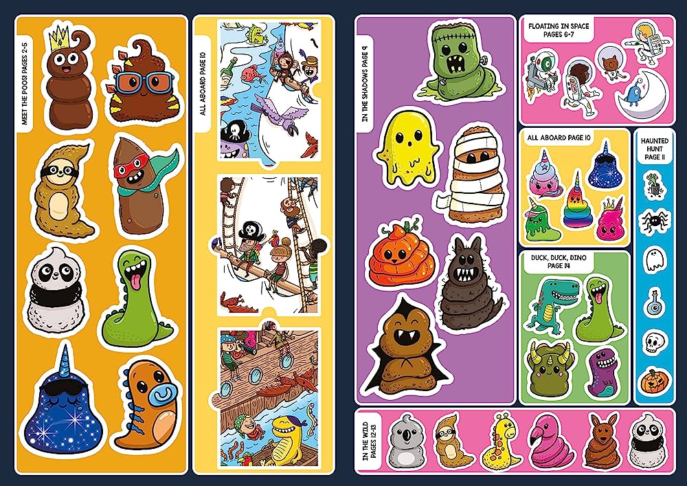 Where’s the Poo? Sticker Activity Book (with over 200 poop-tastic stickers)