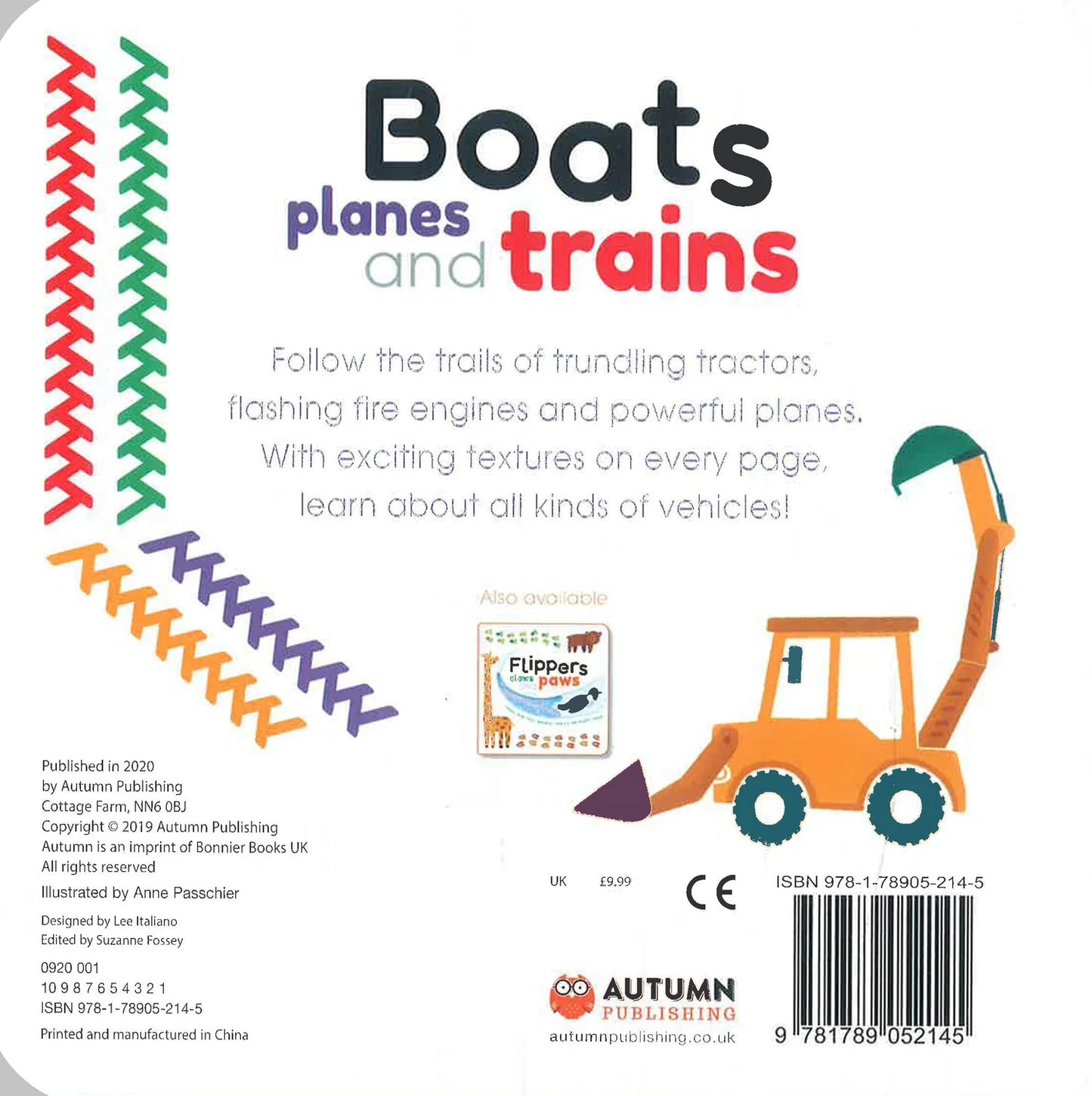 Boats Planes & Trains Board Book - Touch & Feel Vehicle Trails on Every Page