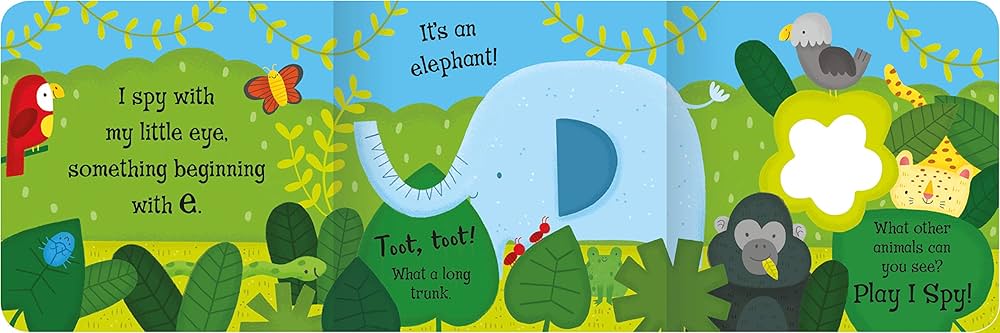 Spot & Say Jungle Board Book (with Giant Peekaboo Flaps!)