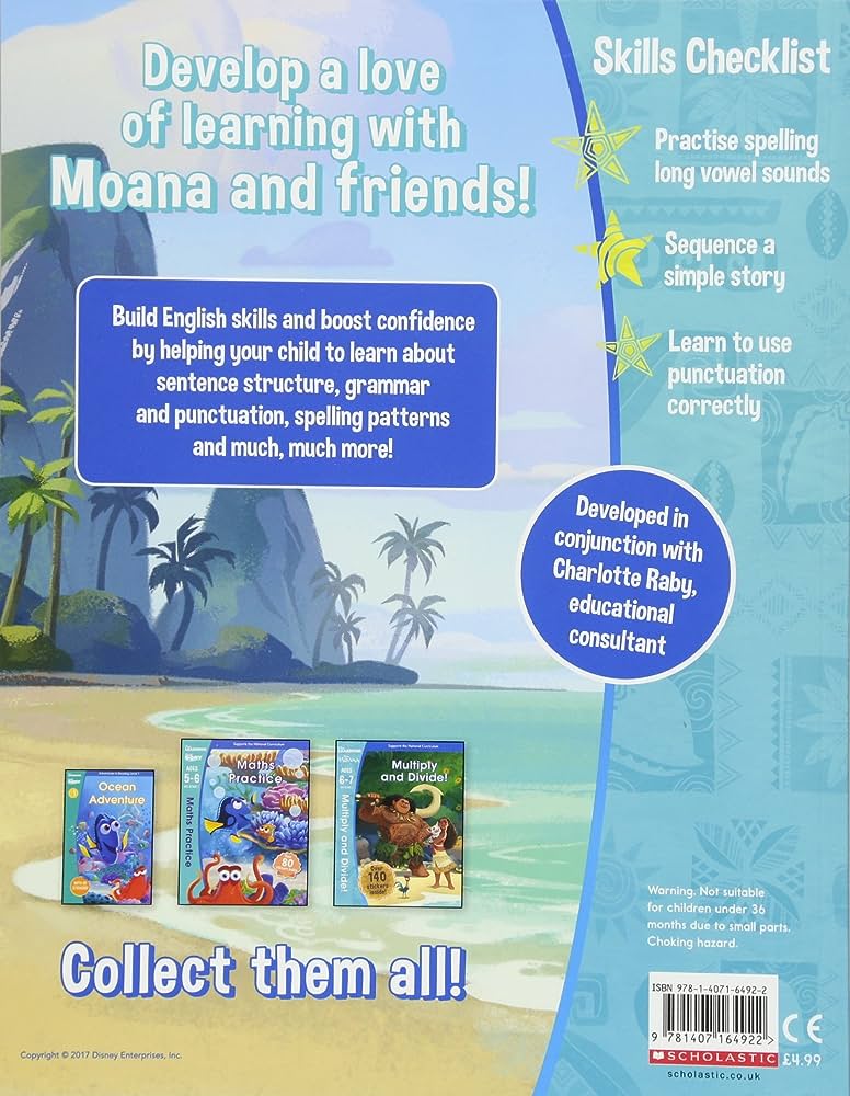 Disney Learning Moana English Practice Age 5-6