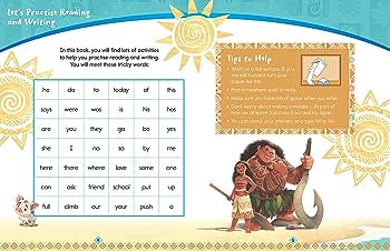 Disney Learning Moana English Practice Age 5-6