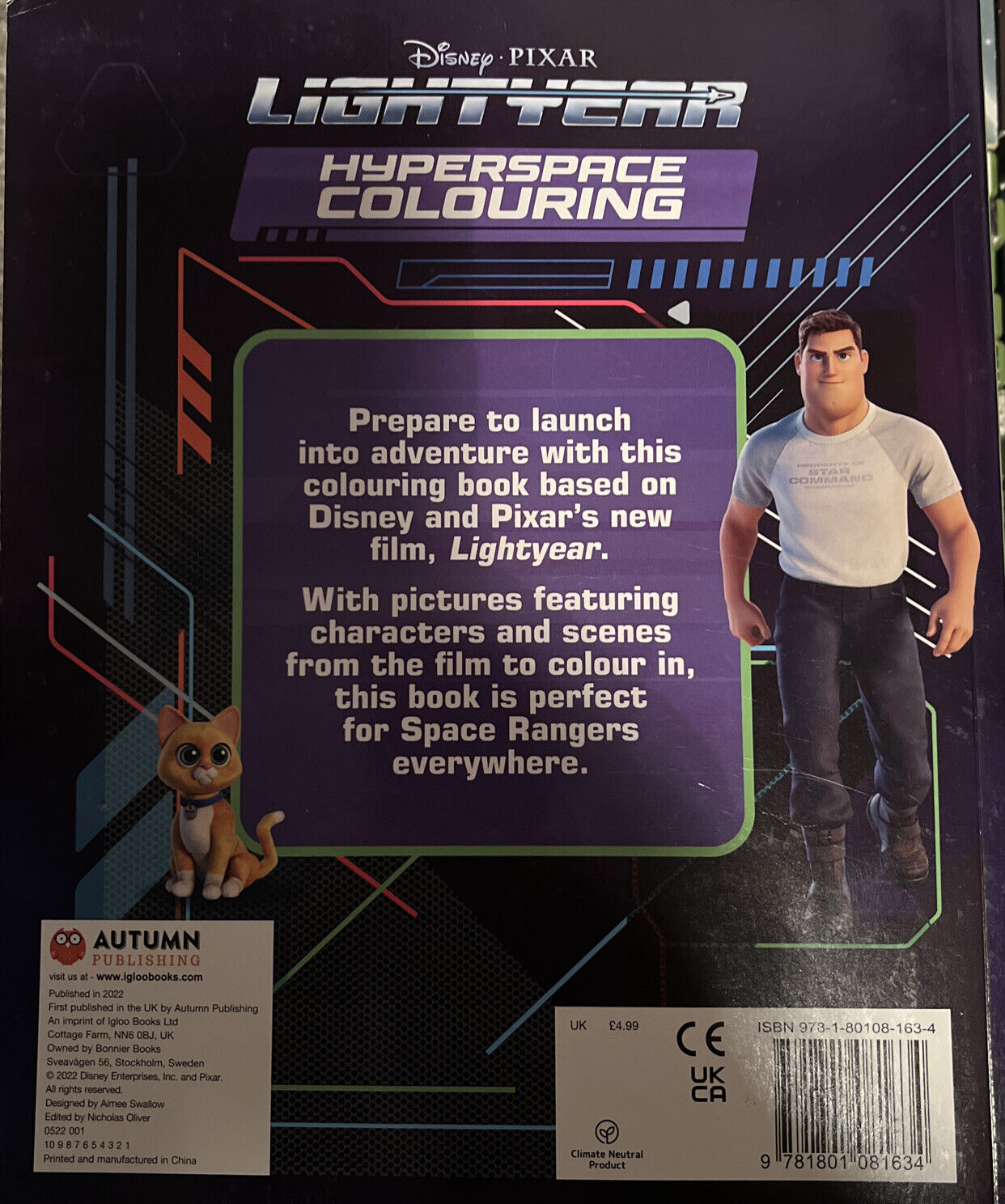 Disney Pixar Lightyear Hyperspace Colouring Book