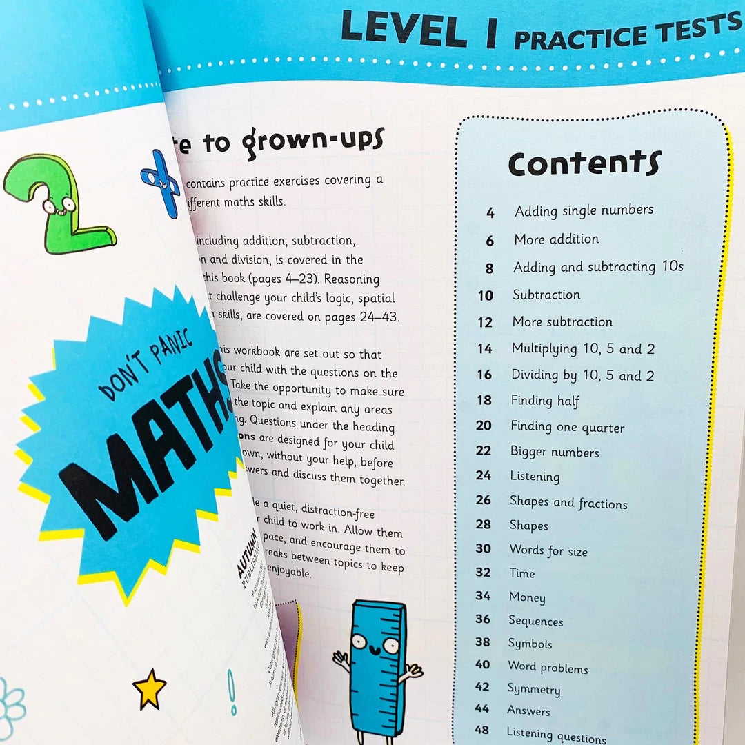 Don’t Panic Maths Level 2 Practice Tests - Help with Homework (includes revision poster)