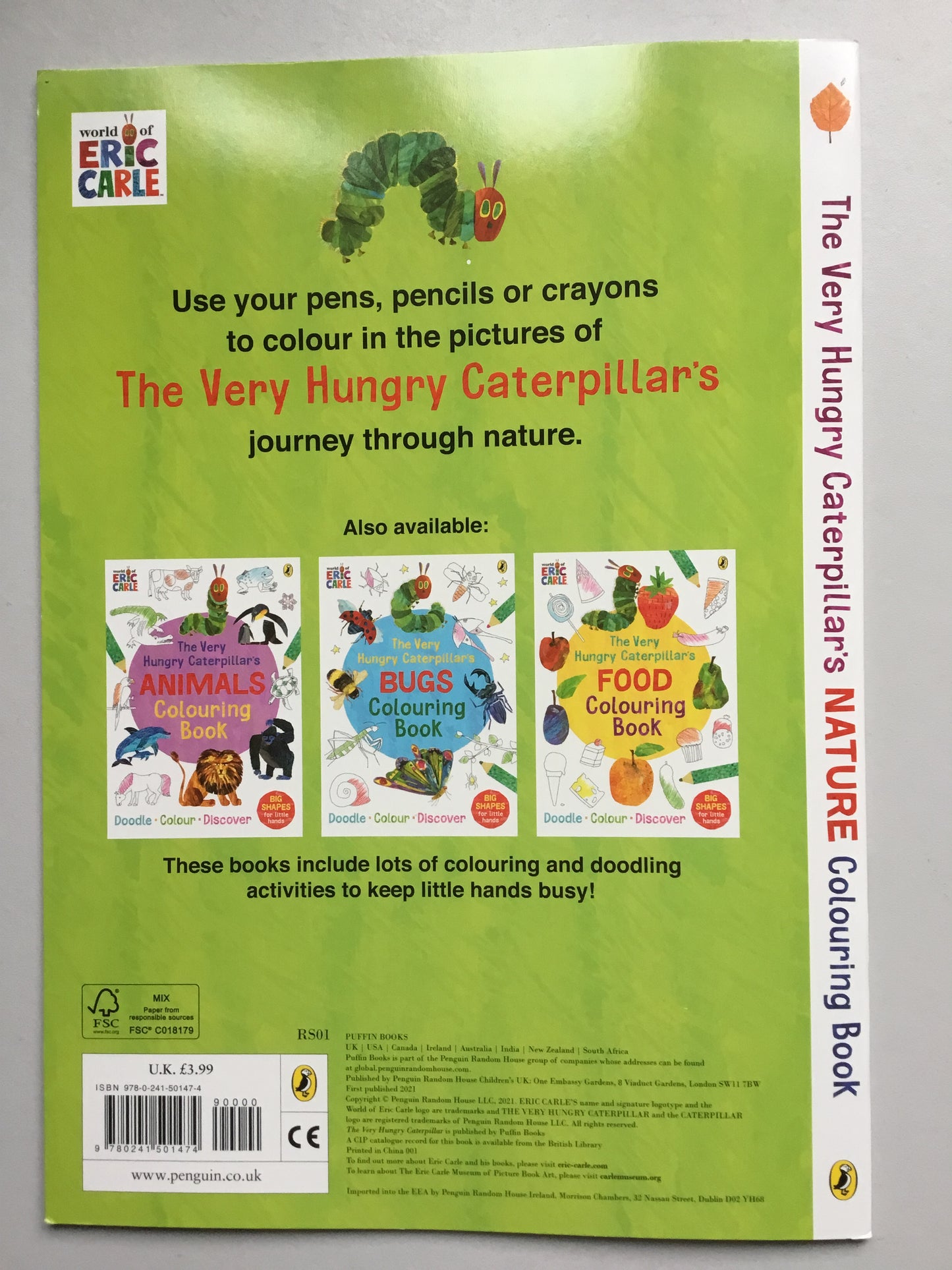 Eric Carle The Very Hungry Caterpillar’s Nature Colouring Book