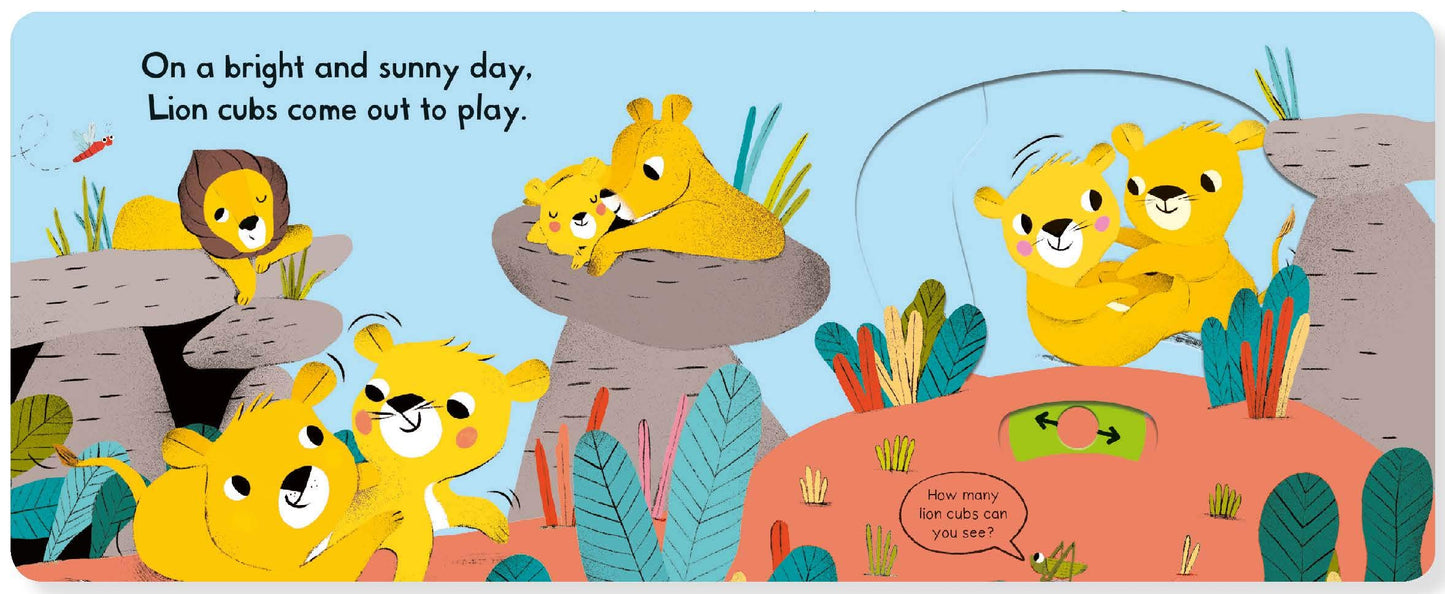Busy Lion Cubs Campbell (Board Books) PUSH PULL SLIDE
