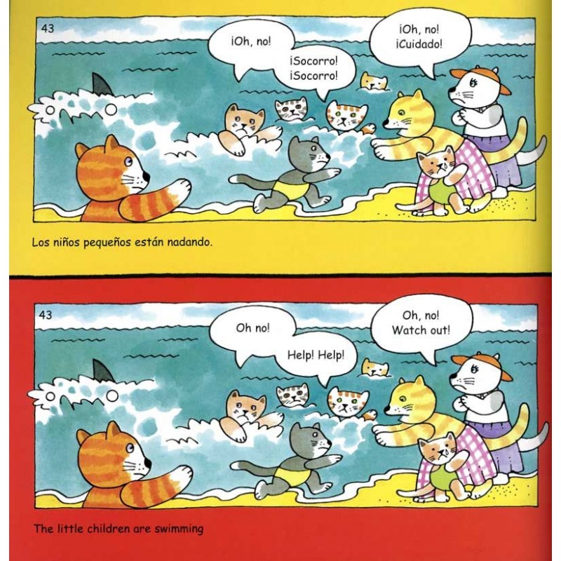 Lucy Cat at the Beach - La Gatita Lucia en al Playa English Spanish Bilingual