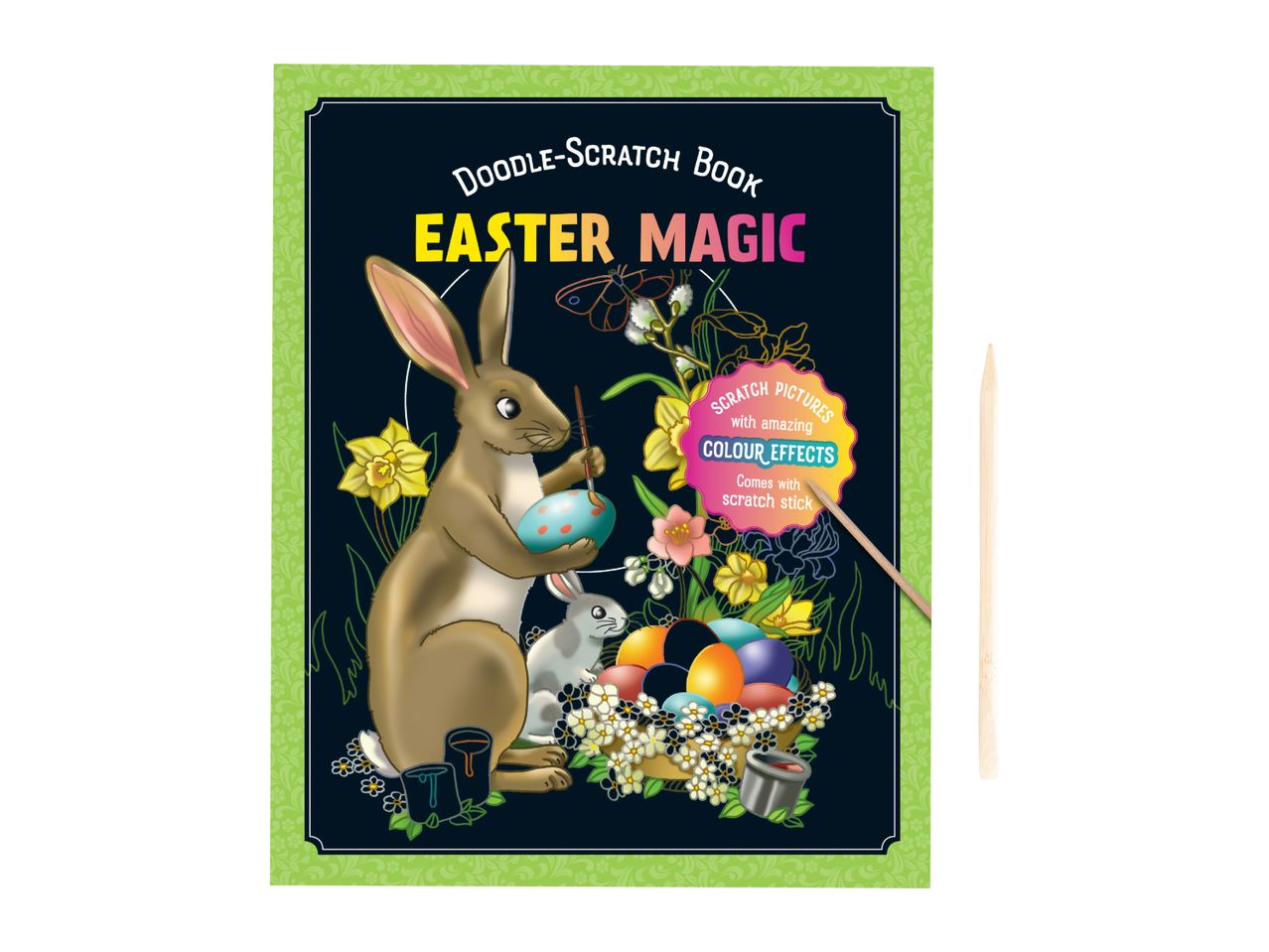 Doodle Scratch Book Easter Magic (with wooden scratch stick)