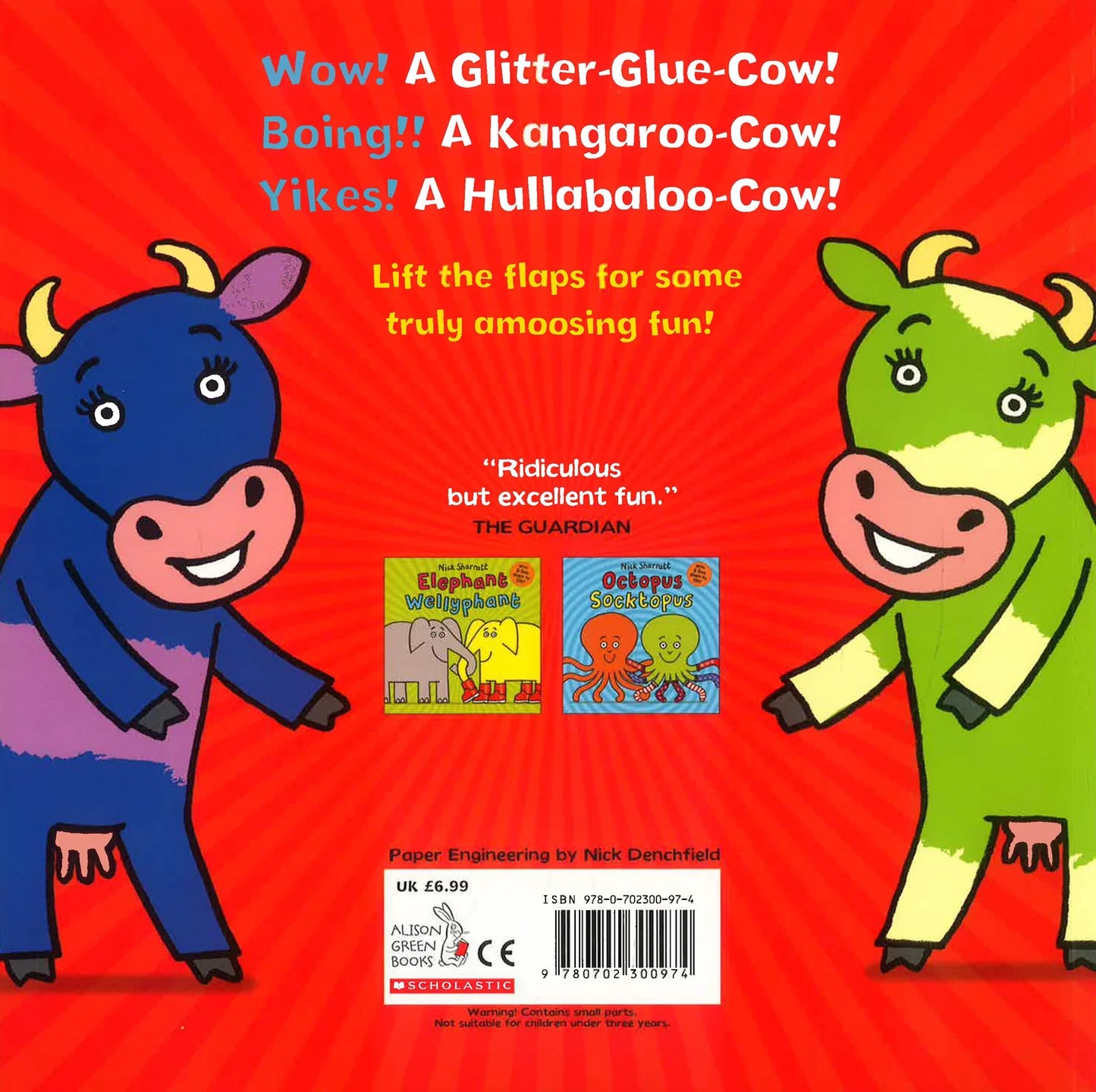 Moo-Cow Kung Fu-Cow A Lift the Flap Book by Nick Sharratt GOBBLEDY SPECIAL