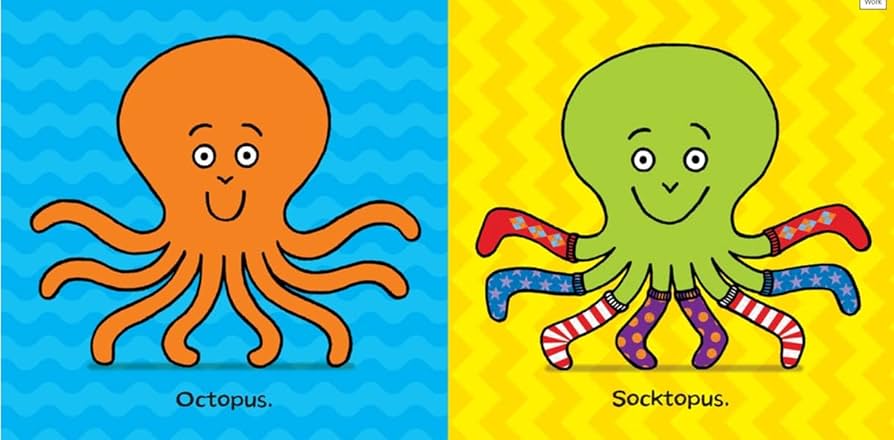 Octopus Socktopus Lift the Flap Book by Nick Sharratt GOBBLEDY SPECIAL