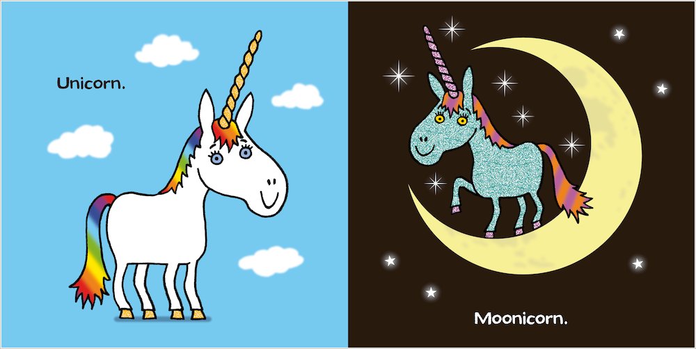 Unicorn Moonicorn by Nick Sharratt with Loads of Flaps & Sparkles (Deluxe Book)