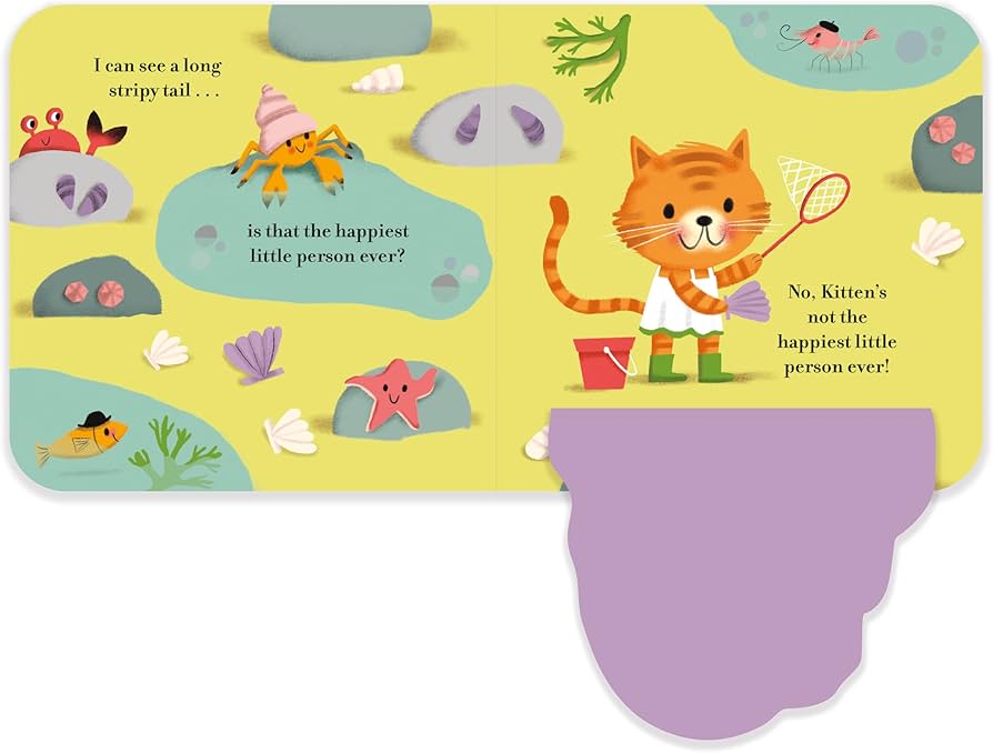 Who’s Happy? Board Book With Soft Flaps & A Mirror by Camilla Reid