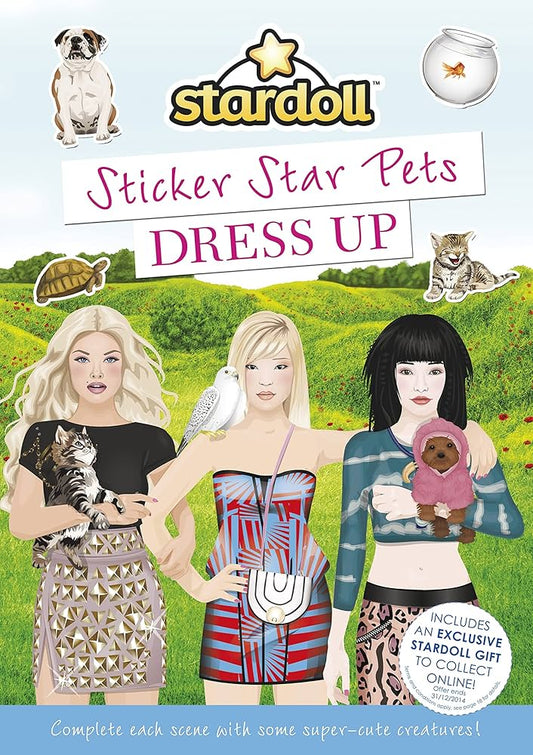 Stardoll Sticker Star Pets DRESS UP - Complete each scene with some cute creatures!