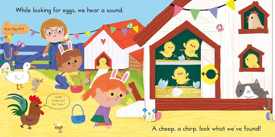 Easter Chicks PUSH PULL SLIDE Campbell Board Book