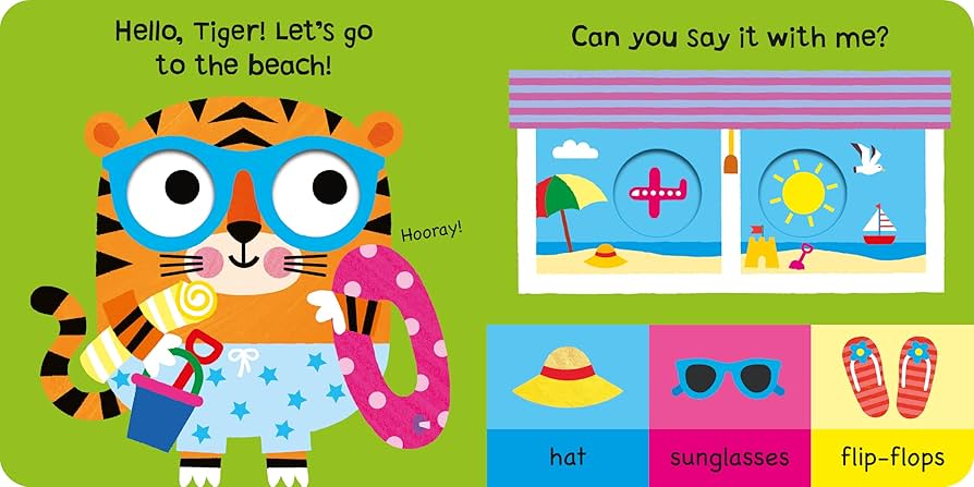 The Googlies - Tiger at the Beach (Board Book) by Jo Lodge