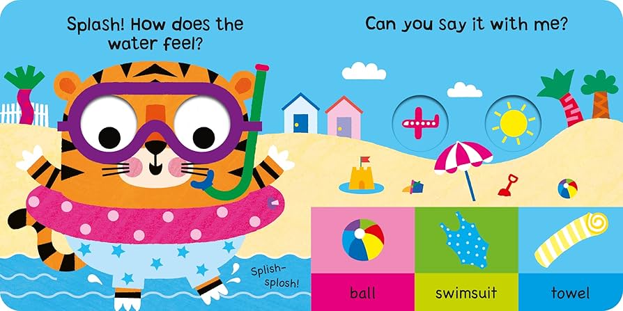 The Googlies - Tiger at the Beach (Board Book) by Jo Lodge