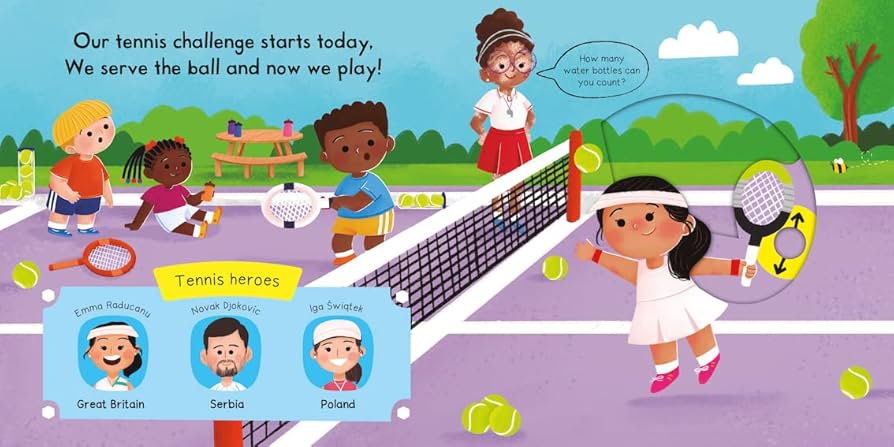 Busy Tennis - A PUSH PULL SLIDE Board Book