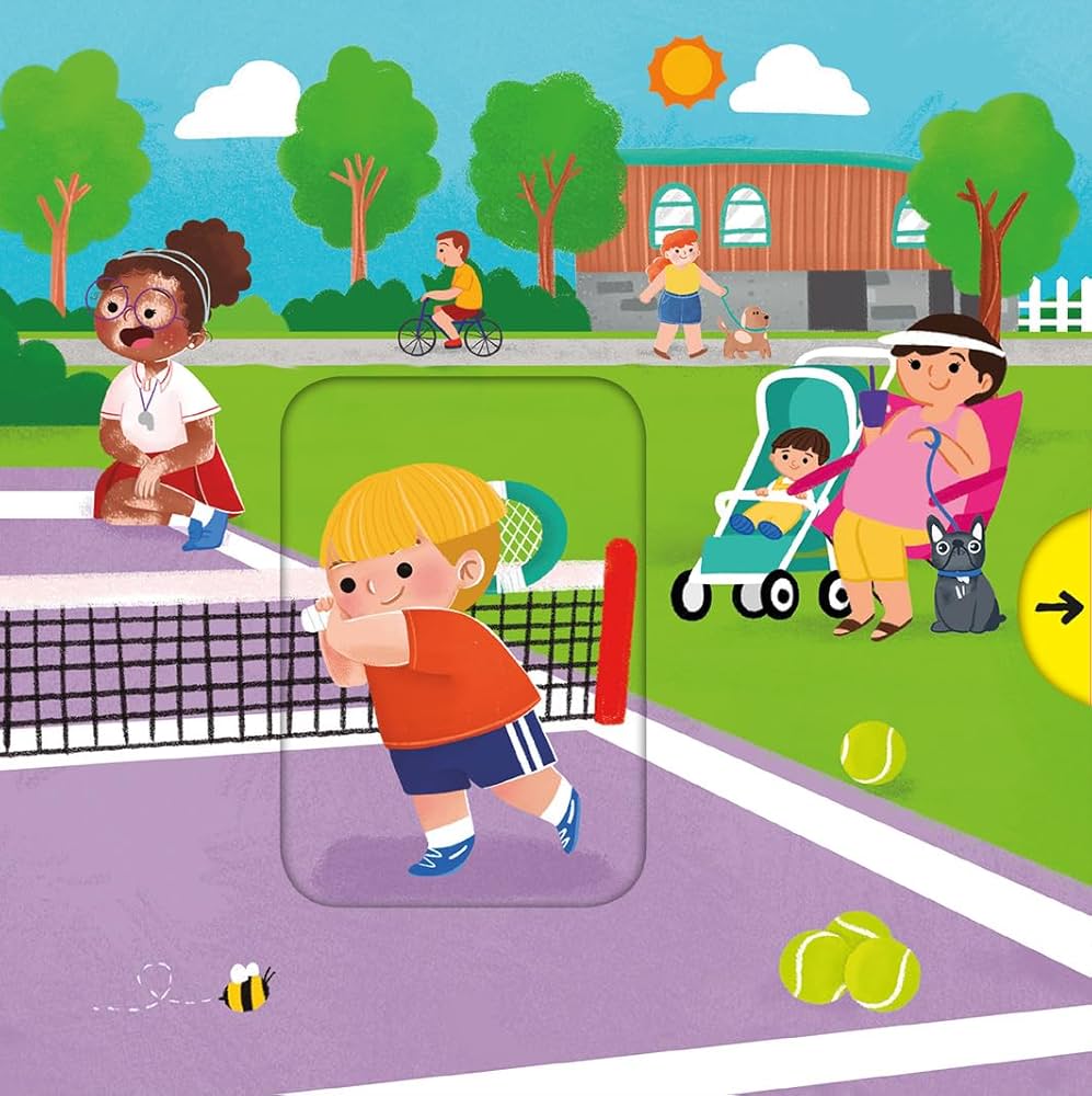 Busy Tennis - A PUSH PULL SLIDE Board Book