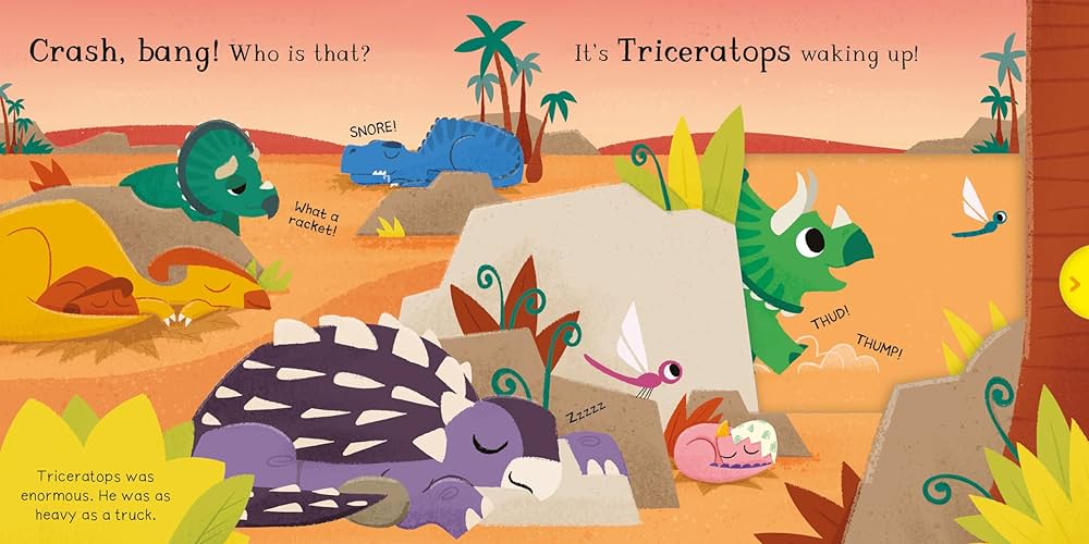 Hello Dinosaur Tricerarops - First Explorers PUSH PULL SLIDE (Board Book)