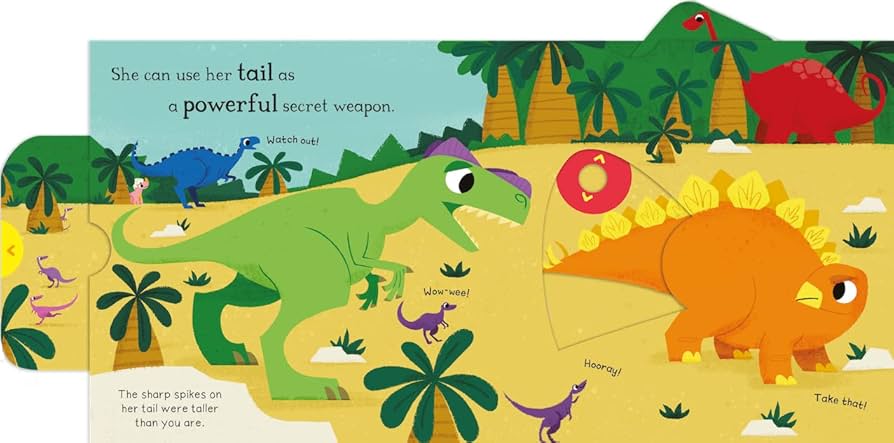 Hello Dinosaur Stegosaurus - First Explorers PUSH PULL SLIDE (Board Book)