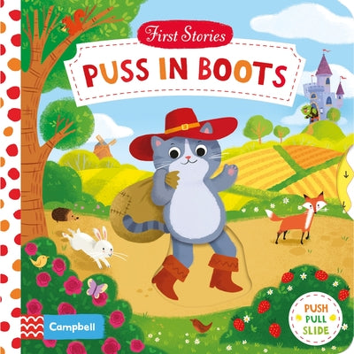 Puss in Boots - PUSH PULL SLIDE Campbell Board Book