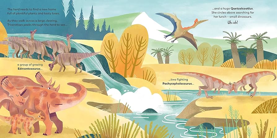 A Dinosaur’s Day - Triceratops Follows its Herd