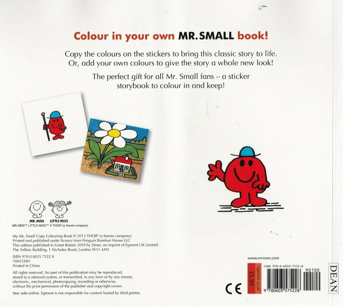 Mr. Men - My Mr. Small Copy Colouring Book