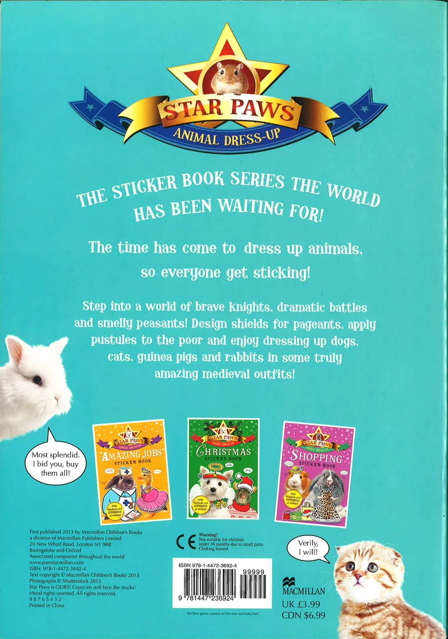 Star Paws Animal Dress-Up Knights Sticker Book