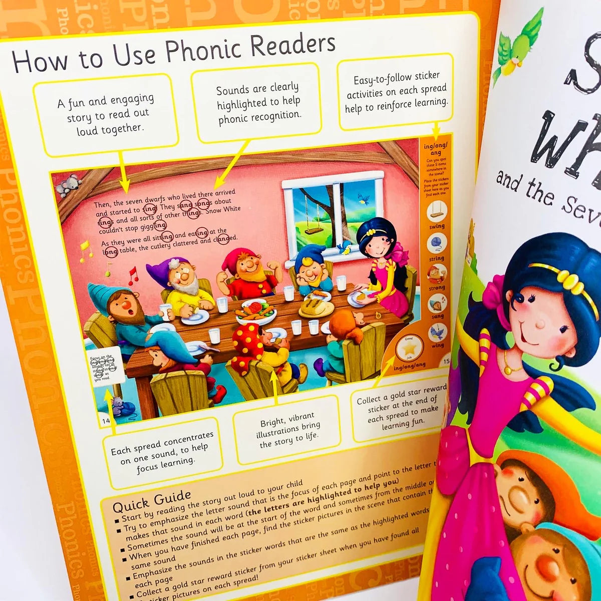 Snow white and the Seven Dwarfs Phonics Readers Age 4-6 Level 3 (Copy)