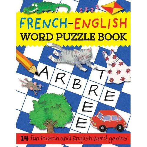 French-English Word Puzzle Book - 14 Dun French and English Word Games