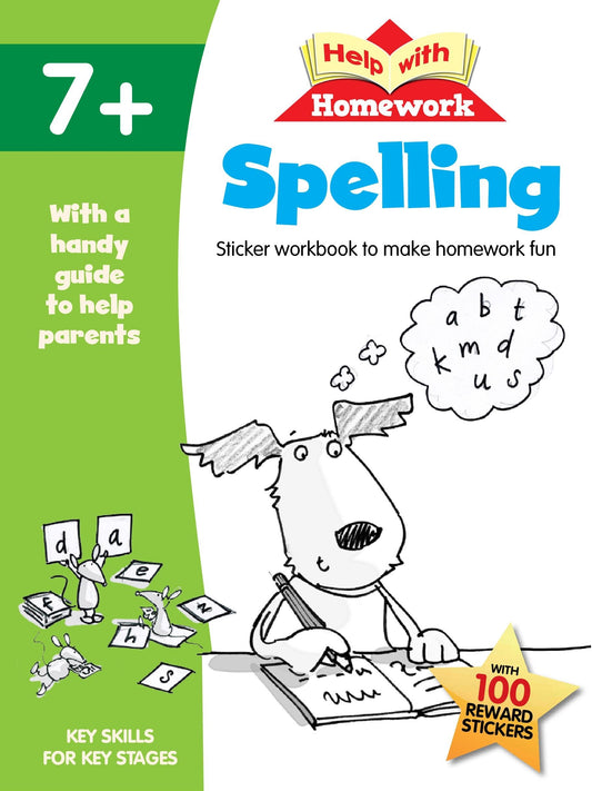 Help with Homework Spelling 7+ Sticker workbook to make homework fun