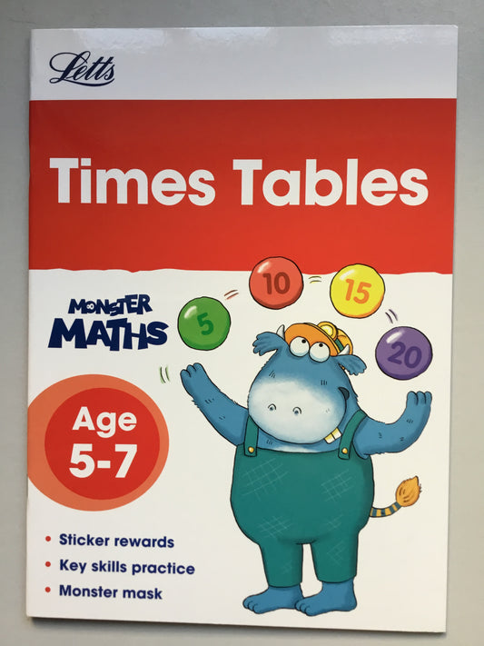 Letts Monster Maths - Times Tables Age 5-7
