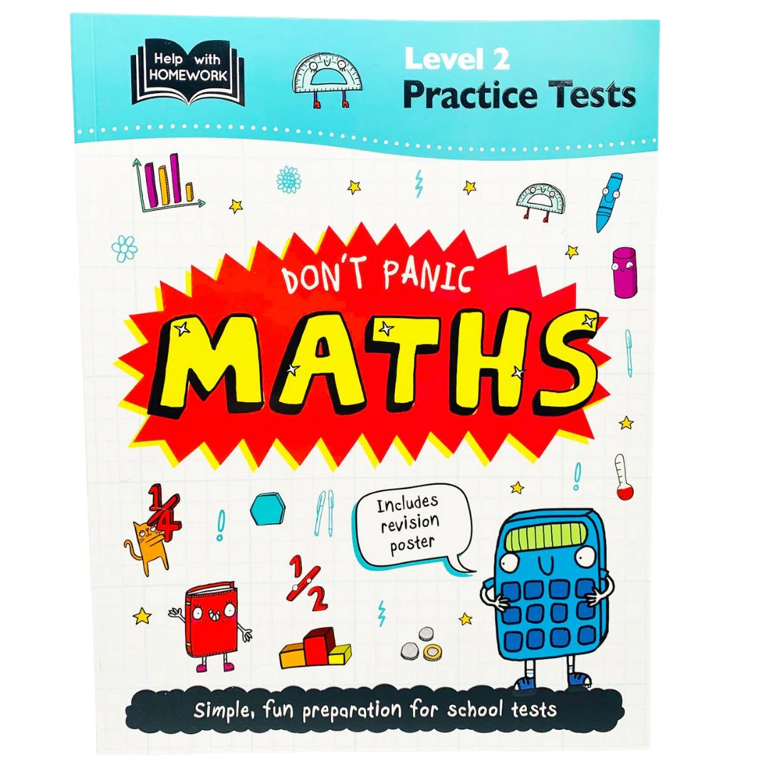 Don’t Panic Maths Level 2 Practice Tests - Help with Homework (includes revision poster)