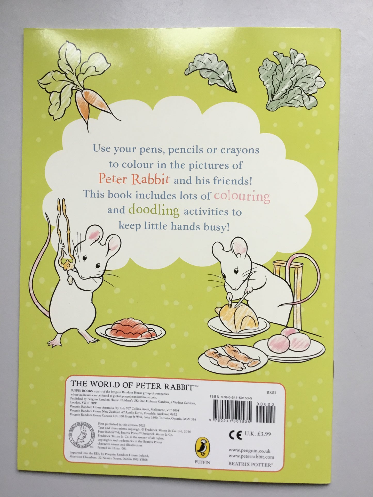 Peter Rabbit Favourite Foods Colour and Doodle Book