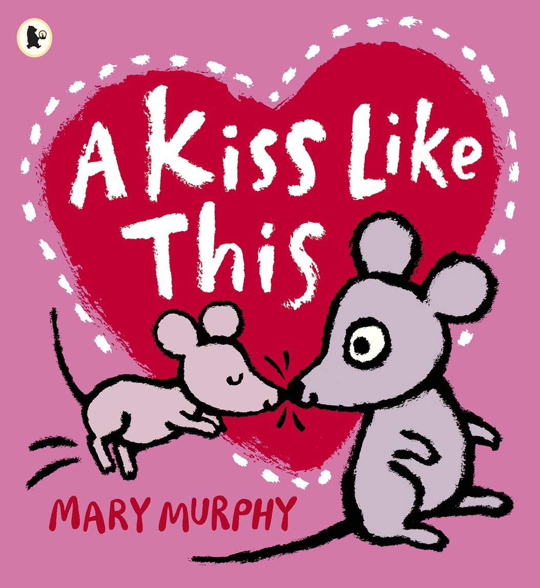 Kiss Like This Book Cover shows two mice kissing with big red heart