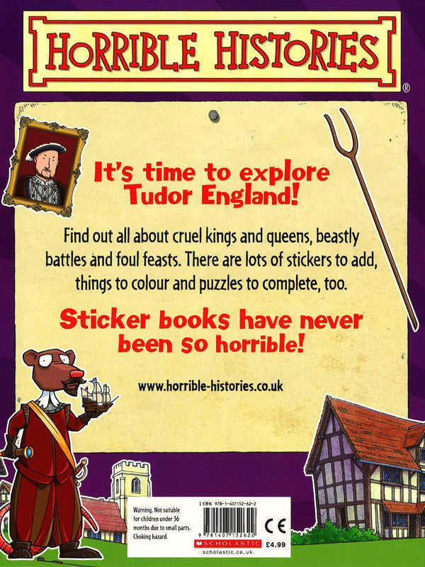 Terrifying Tudors Horrible Histories Sticker Activity by Terry Deary and Martin Brown