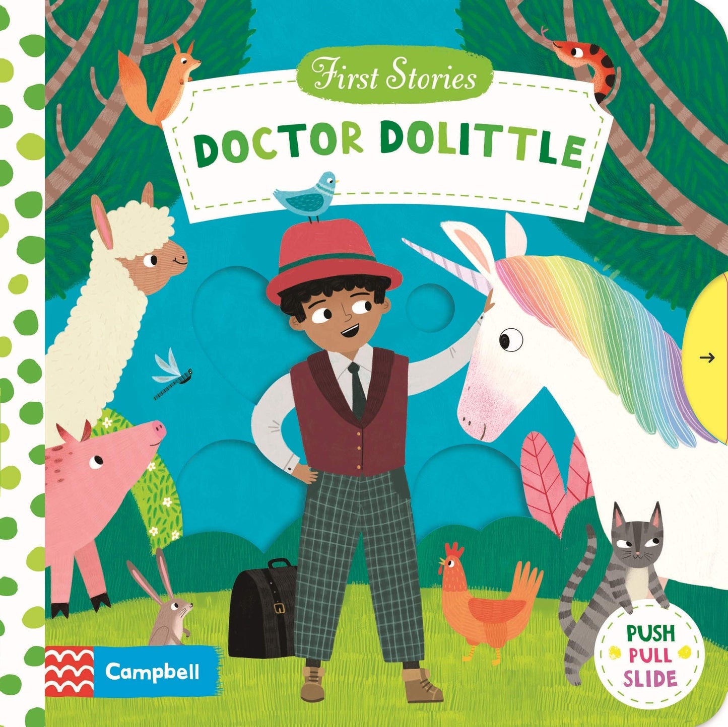 Doctor Dolittle - Campbell First Stories Board Book. PUSH PULL & SLIDE