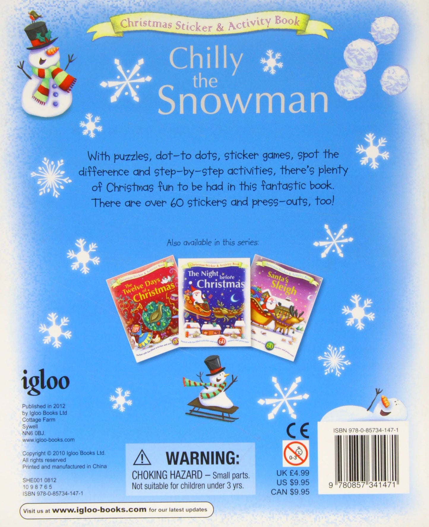 Chilly the Snowman Sticker & Activity Book